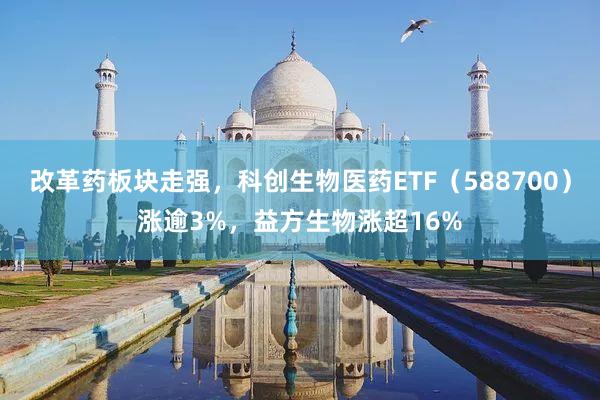 改革药板块走强，科创生物医药ETF（588700）涨逾3%，益方生物涨超16%