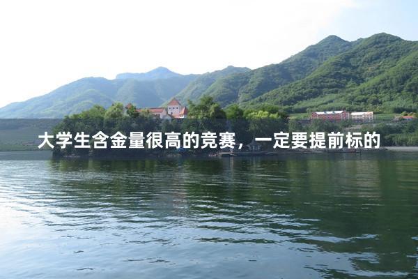 大学生含金量很高的竞赛，一定要提前标的